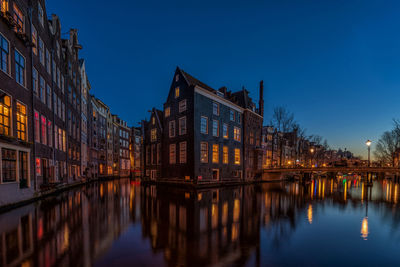 Reflection of buildings in water