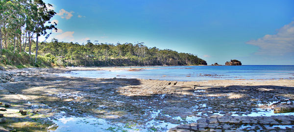 Scenic view of sea against sky