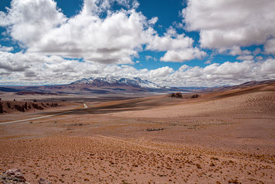 Scenic view of desert against sky