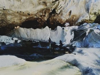 Rock formations in sea