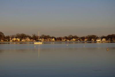 View of lake against sky