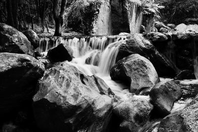 Scenic view of waterfall