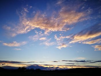 Scenic view of sky during sunset