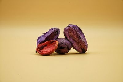 Close-up of dried fruits on table