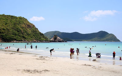 Group of people on beach