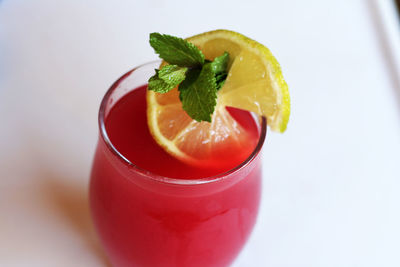 Close-up of drink on table