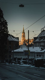 Low angle view of city street