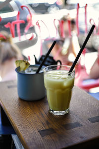 Close-up of drink on table