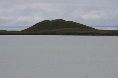 Scenic view of land against sky