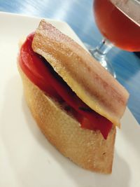 Close-up of bread on plate