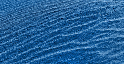 Full frame shot of blue rippled water