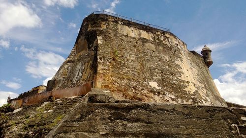 Low angle view of castle against sky