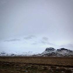 Scenic view of desert against sky