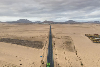 Scenic view of desert against sky