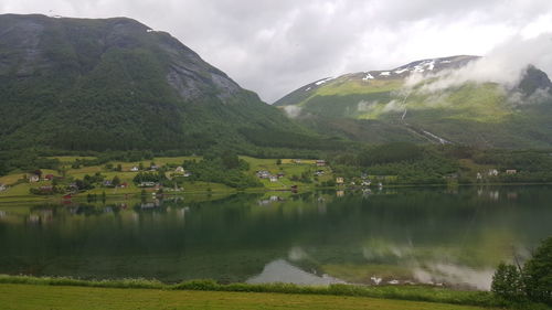 Scenic view of mountain range