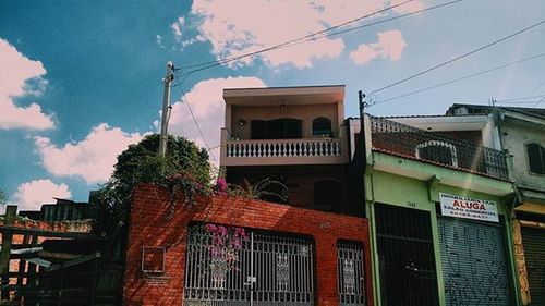 Low angle view of building against sky