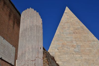 Low angle view of historical building against sky