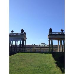 Built structure against clear blue sky