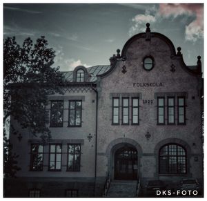 Exterior of old building against sky