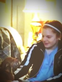 Close-up of young couple sitting