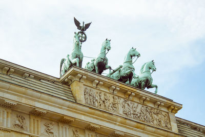 Low angle view of statue