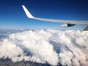 Aerial view of clouds in sky