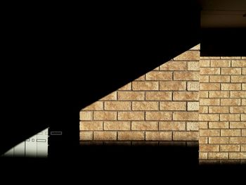 Sunlight on brick wall