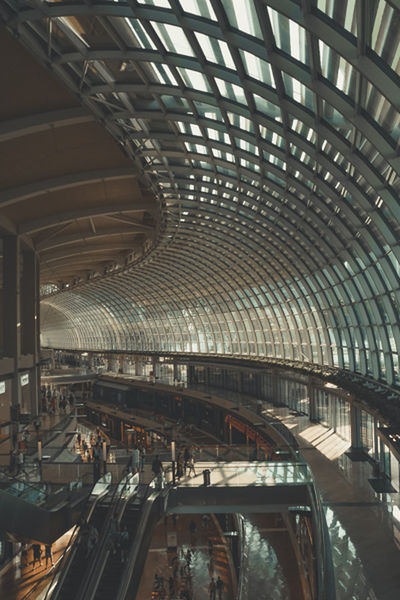 INTERIOR OF RAILROAD STATION