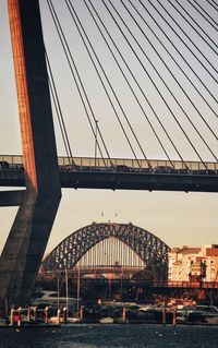Bridge over river in city