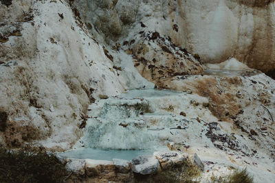 High angle view of rock formation