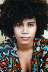 Close-up portrait of young woman
