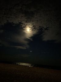 Scenic view of moon in sky at night