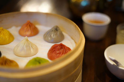 Close-up of food on table