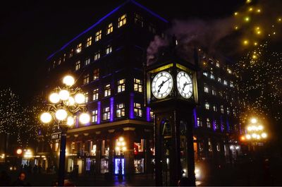 Illuminated city at night