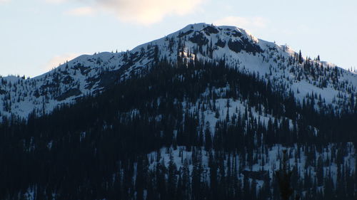 View of snowcapped mountain against sky