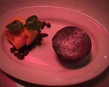 Close-up of ice cream in plate