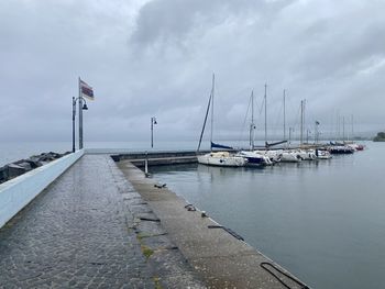 Boats in harbor