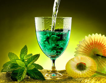 Close-up of drink on table