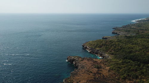 High angle view of sea against sky