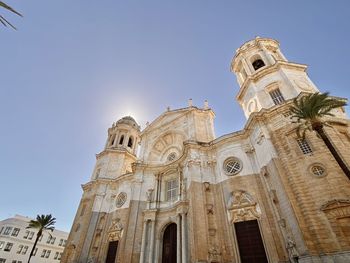 Low angle view of historic building against sky