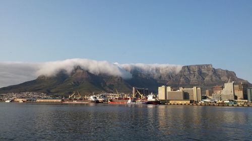 Boats in calm sea