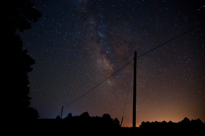 Low angle view of star field against star field