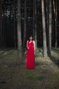 Woman in forest