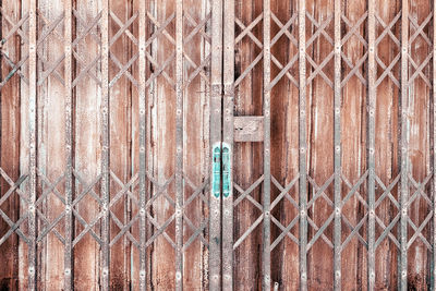 Old vintage style zinc sliding door 