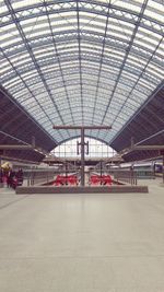 View of railroad station platform