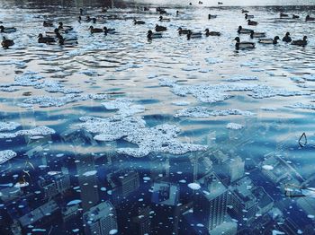 Full frame shot of blue water