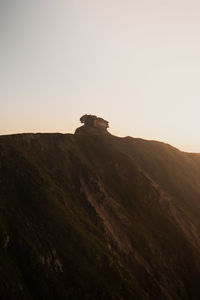 Scenic view of mountains against clear sky