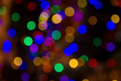 Defocused image of illuminated lights