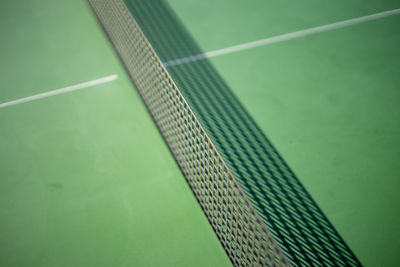 High angle view of basketball hoop against wall