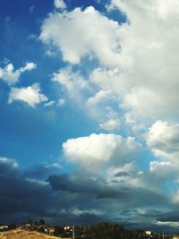 Scenic view of field against cloudy sky